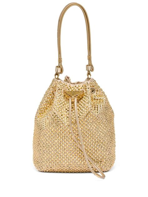 prada mini crystal bucket bag|Prada crystal bucket bag.